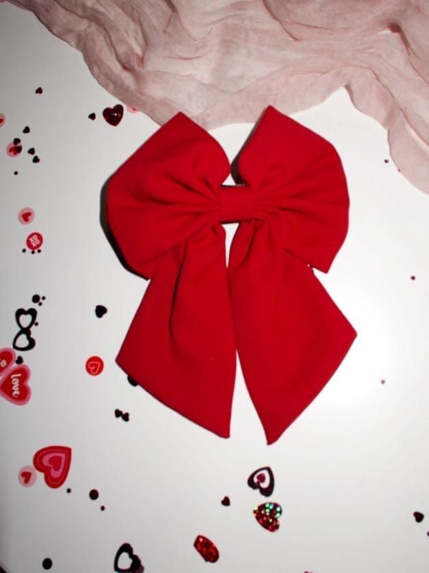 Red Hair Bow Pin sold by LANE 201 product image thumbnail 2