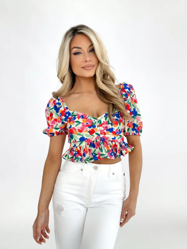 Bright Bloom Top sold by LANE 201
