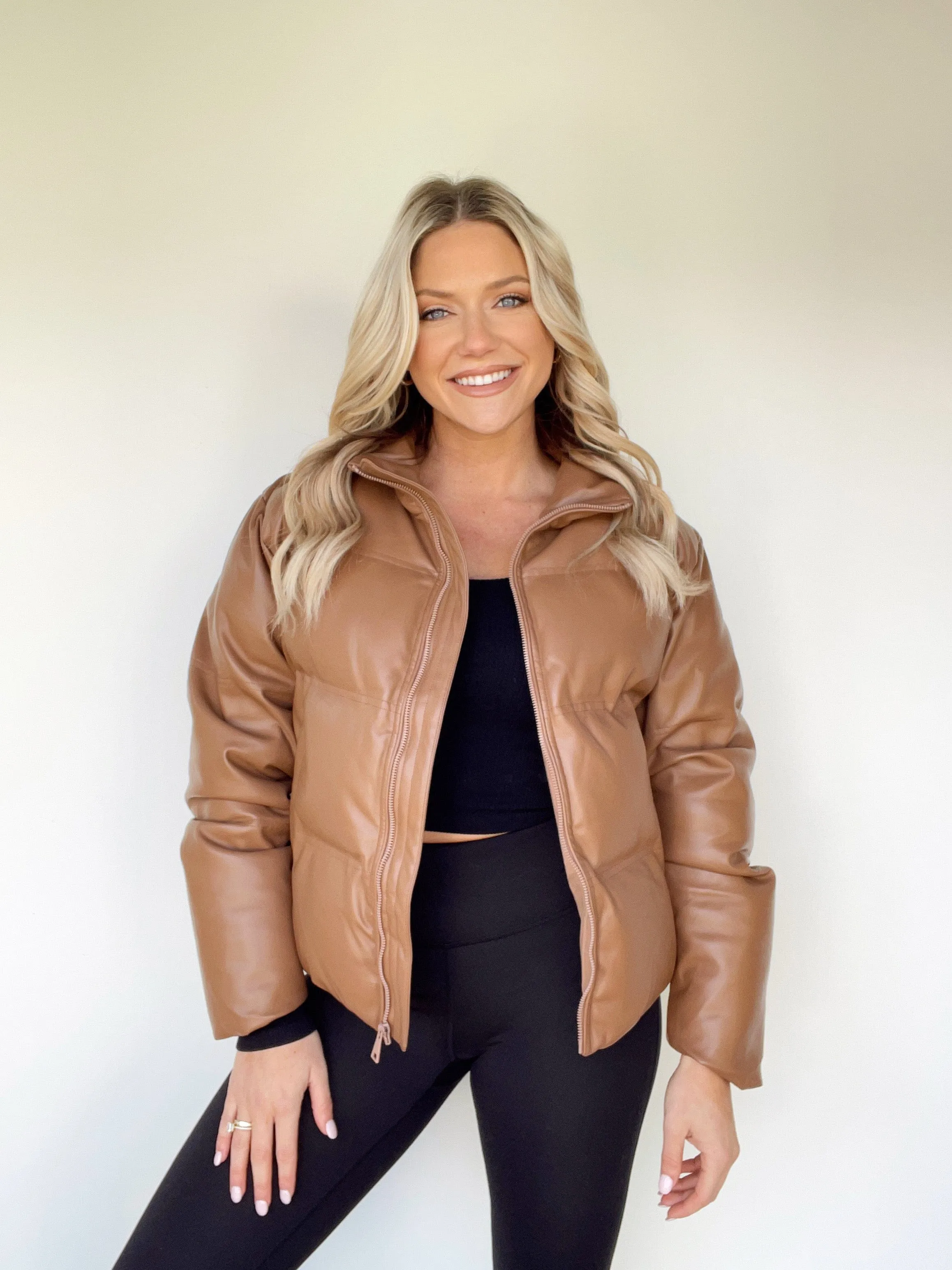 Cloud Leather Puffer Coat sold by LANE 201