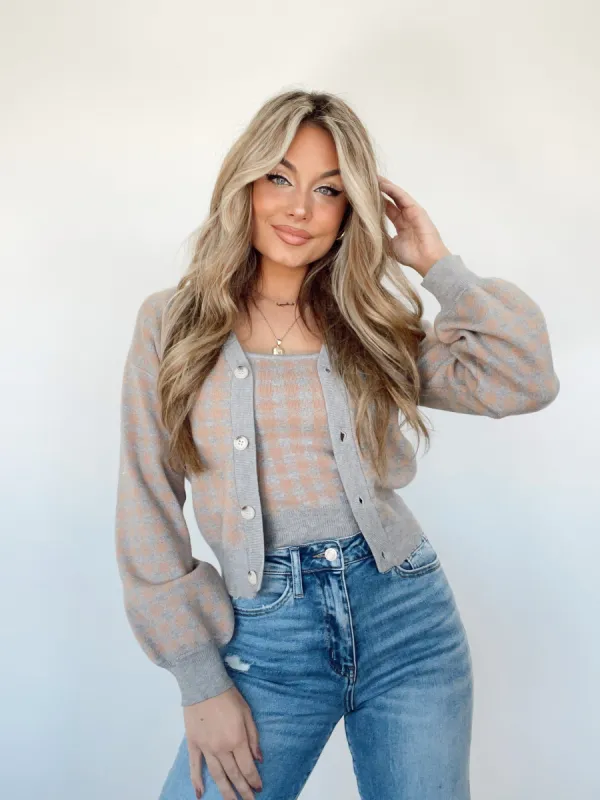 Checked Out Cardigan sold by LANE 201