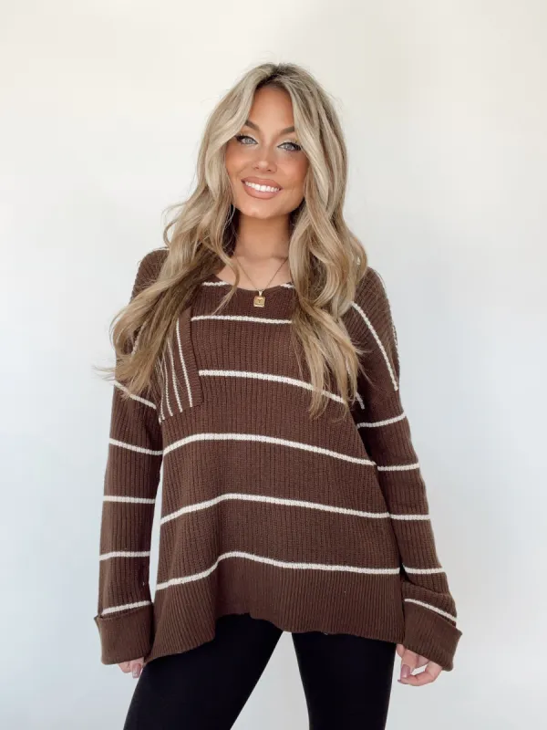 Espresso No Holding Back Sweater sold by LANE 201