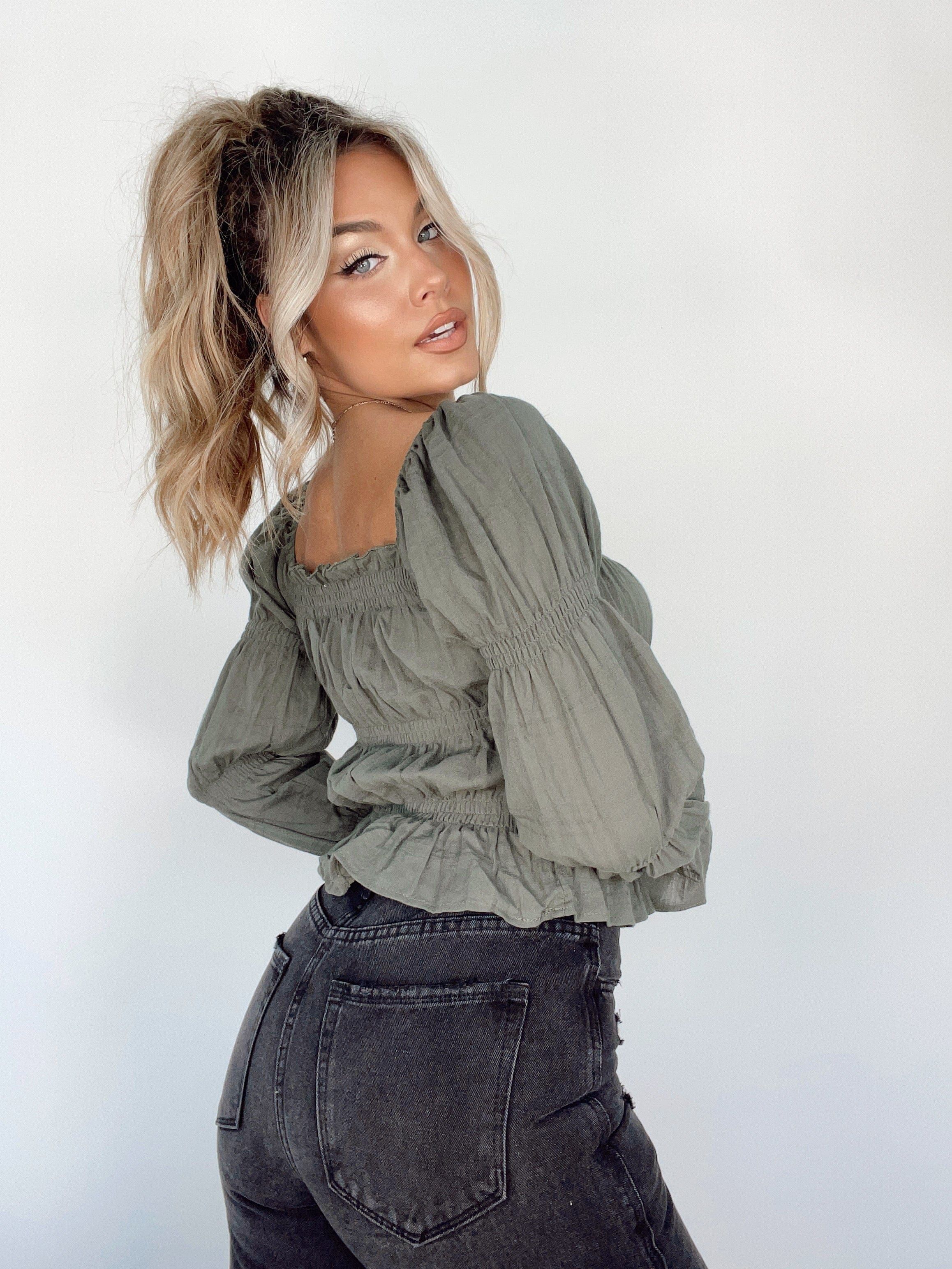 Olive Stuck On You Top sold by LANE 201 product image thumbnail 3