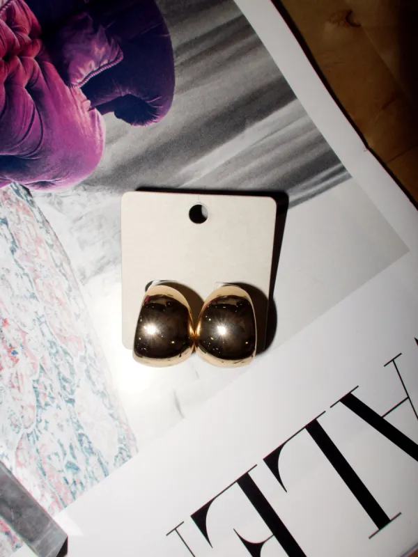 Gold Bold Hoop Earrings sold by LANE 201