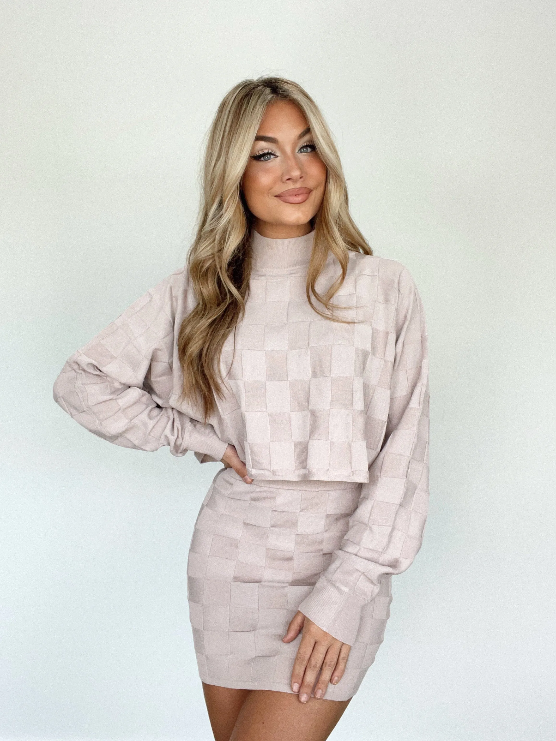 Muted Check Sweater sold by LANE 201