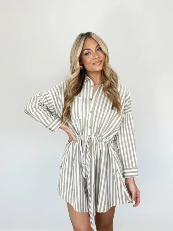 Mainsail Striped Shirt Dress sold by LANE 201