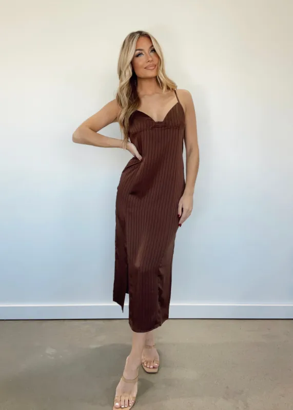 Pinstripe Midi Dress sold by LANE 201