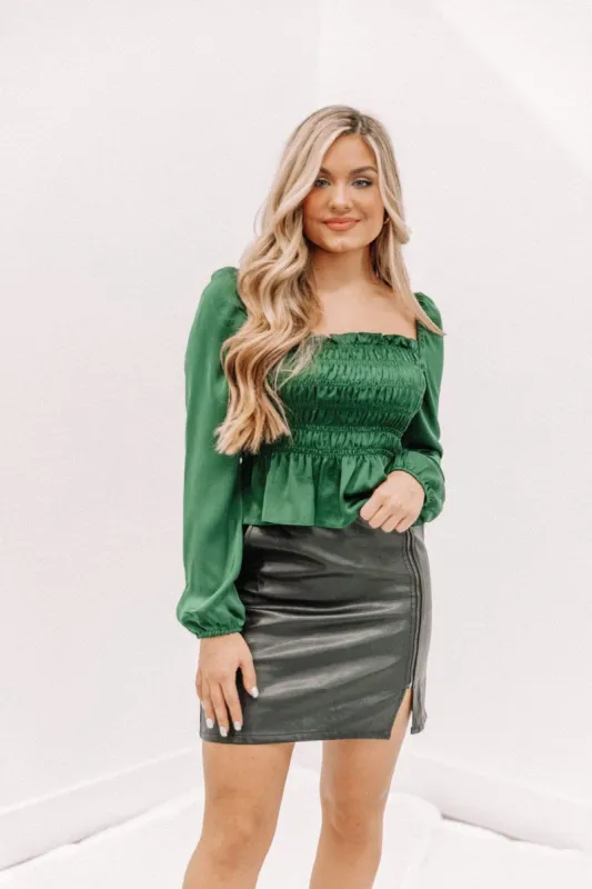 Dark Green Must Be Nice Top made by LANE 201