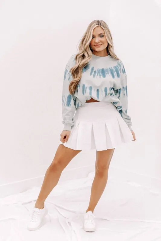 Light Blue Tie Dye Sweatshirt sold by LANE 201