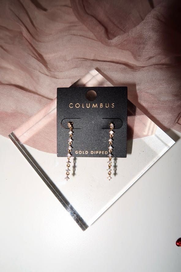 Rhinestone Dangle Earrings sold by LANE 201