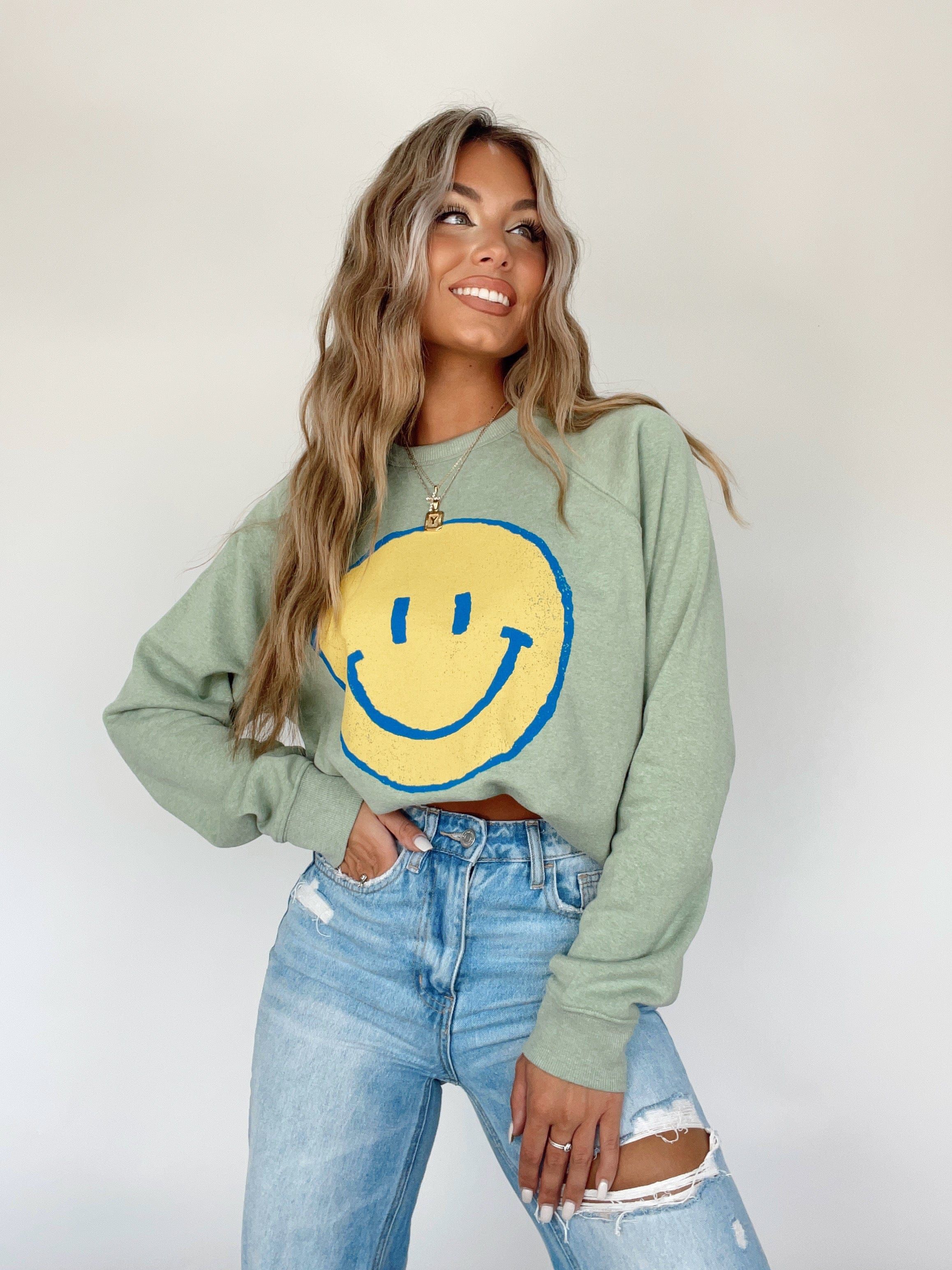 Think Happy Crewneck sold by LANE 201 product image thumbnail 2
