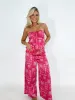 Pink Palm Printed Pants sold by LANE 201