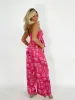 Pink Palm Printed Pants sold by LANE 201