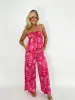 Pink Palm Printed Pants sold by LANE 201