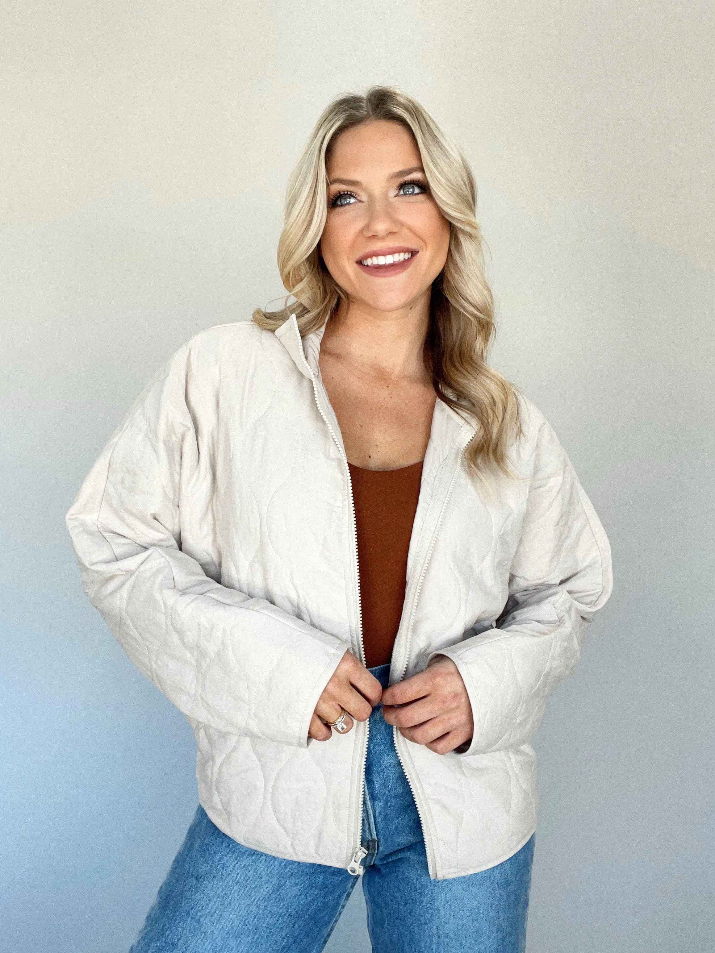 Cream Wanderlust Quilted Jacket sold by LANE 201 product image thumbnail 4