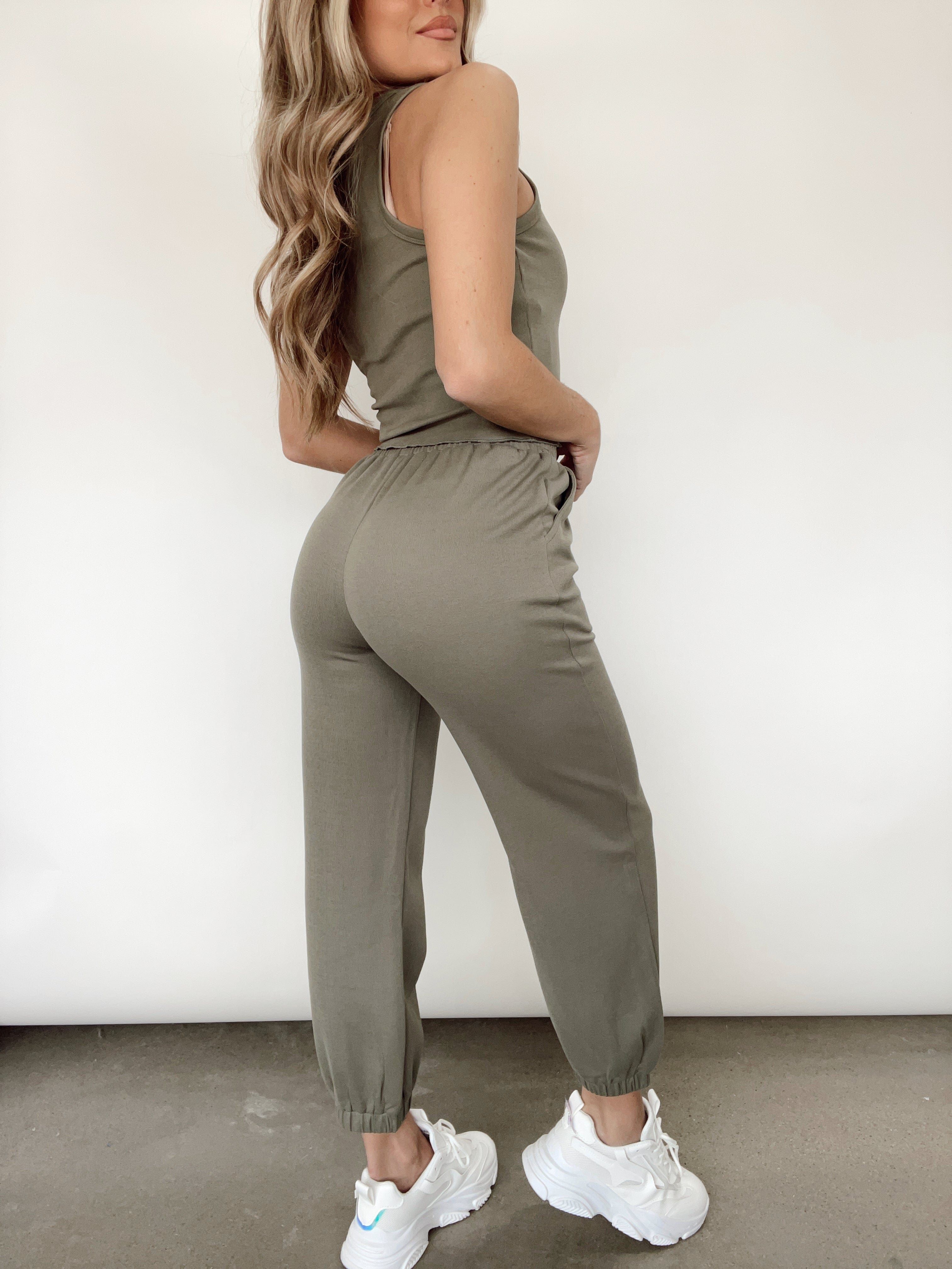 Olive Ready To Chill Jogger sold by LANE 201 product image thumbnail 4