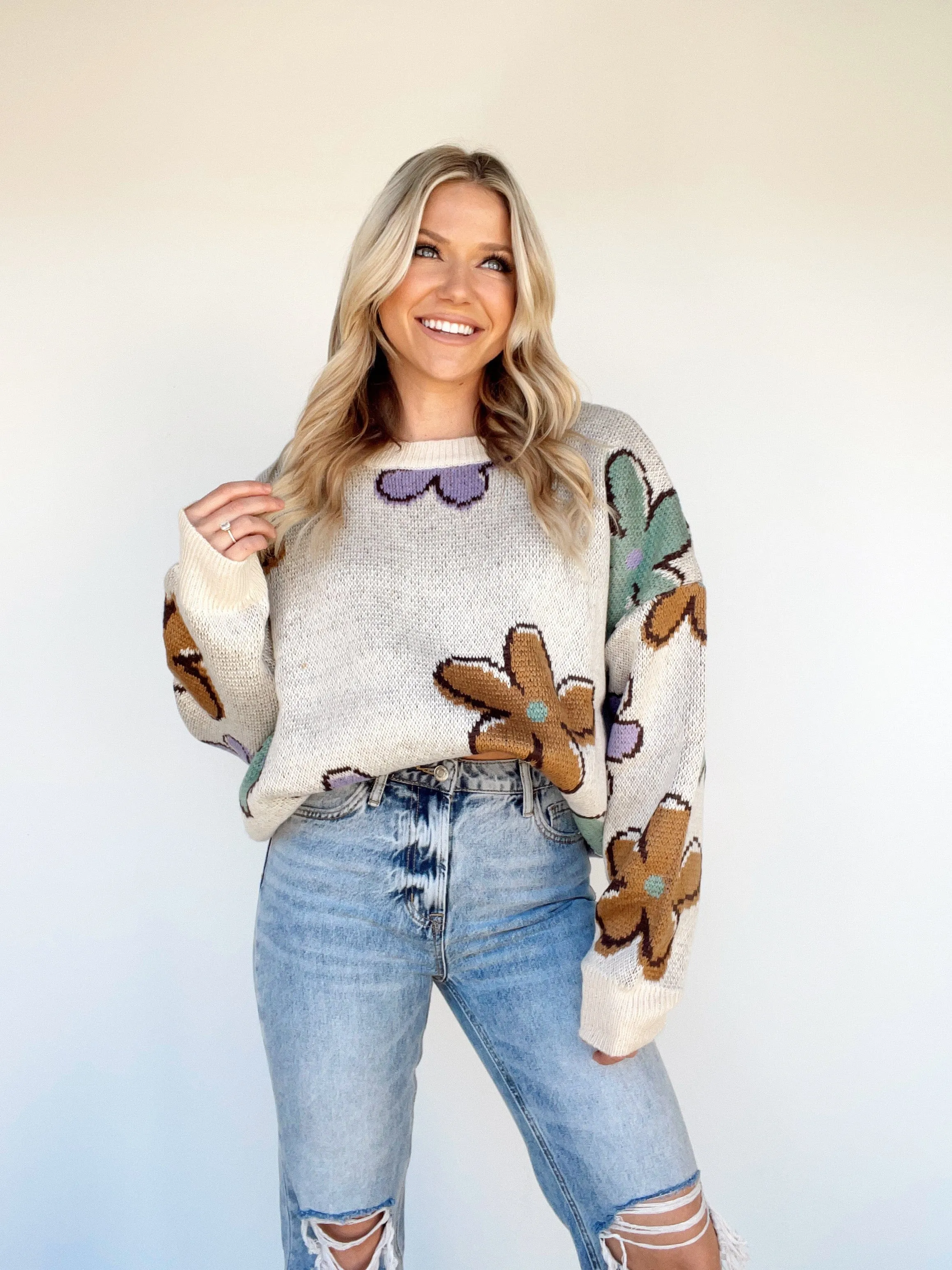 Falling Blossoms Sweater sold by LANE 201 product image thumbnail 5