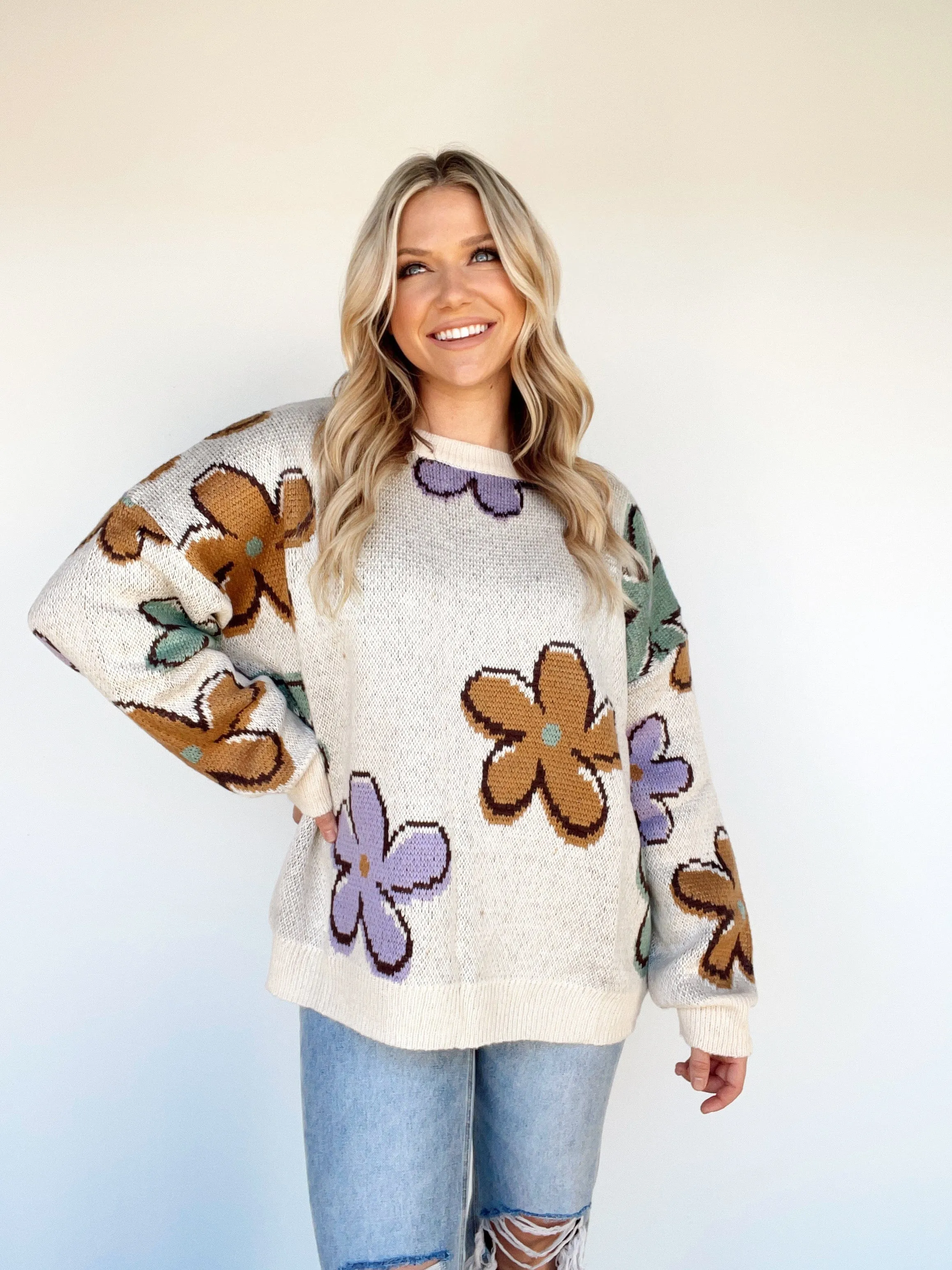 Falling Blossoms Sweater sold by LANE 201 product image thumbnail 3