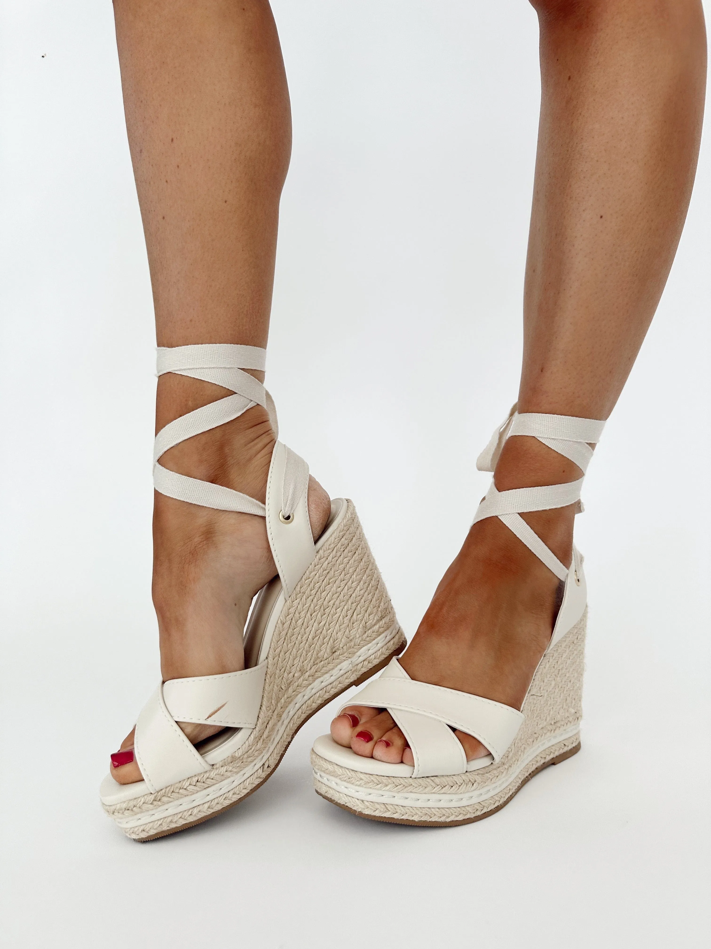 Lace Up Espadrille Wedge sold by LANE 201 product image thumbnail 4
