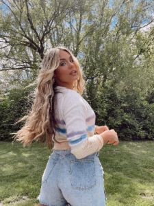 White Multi Tie Dye Sweater sold by LANE 201