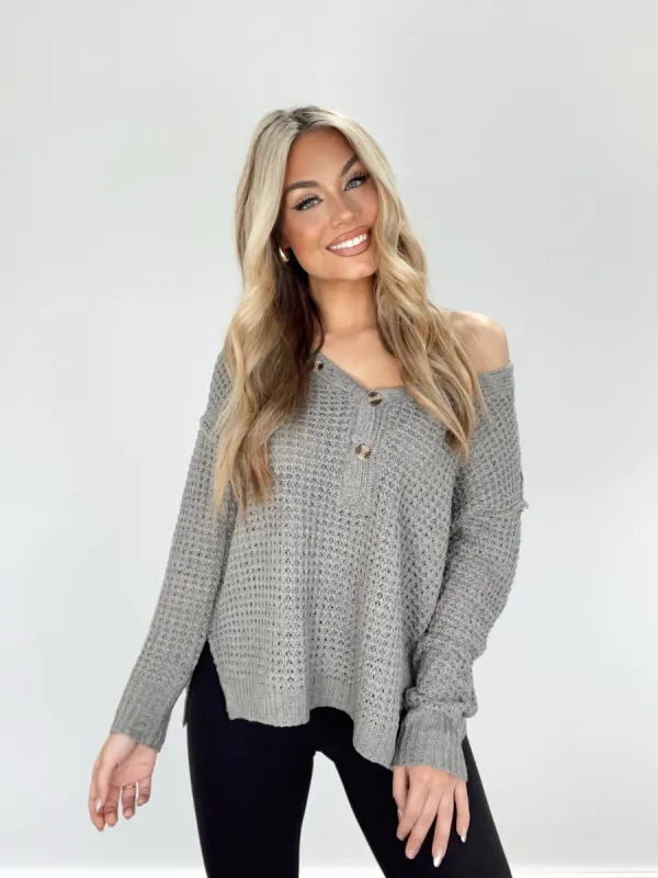 Waffle Knit Pullover Sweater sold by LANE 201