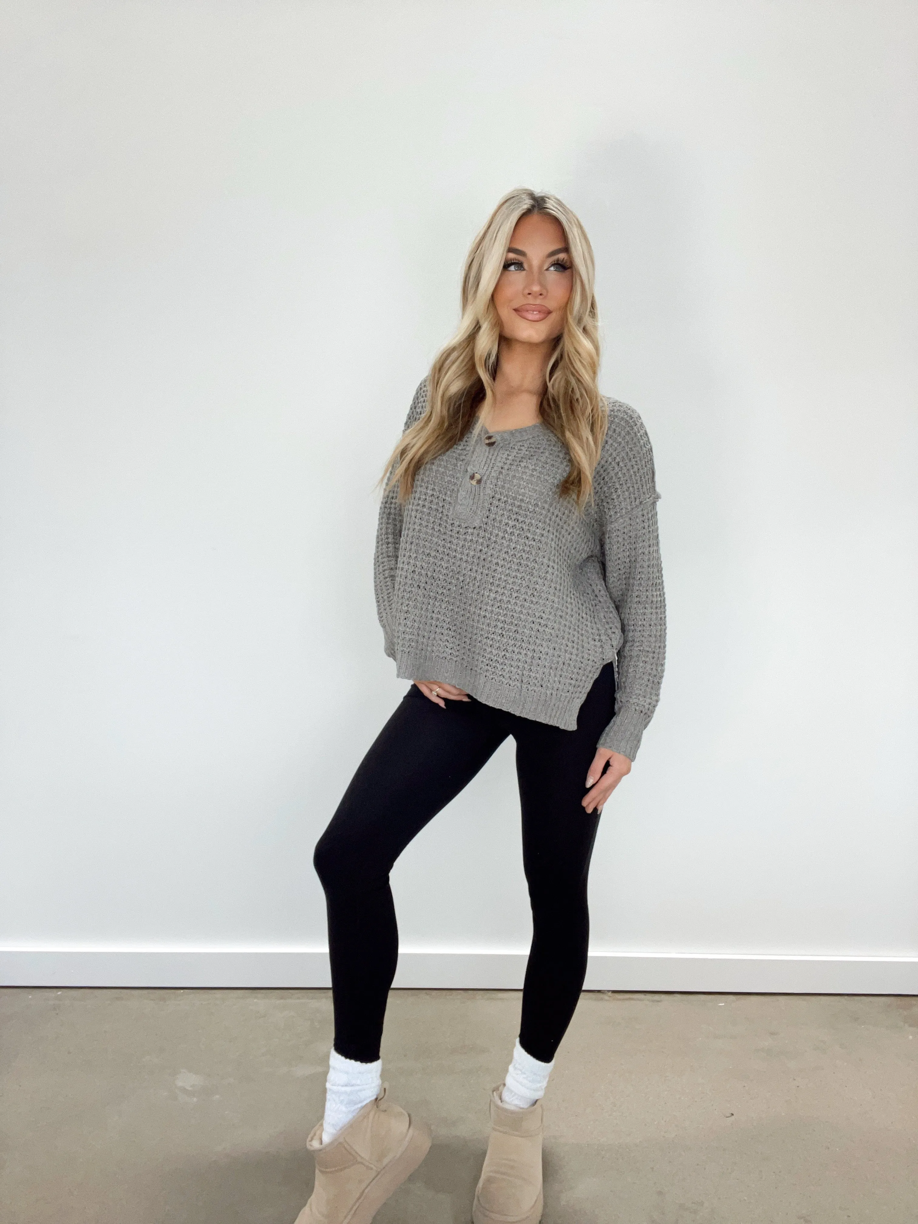 Waffle Knit Pullover Sweater sold by LANE 201 product image thumbnail 3