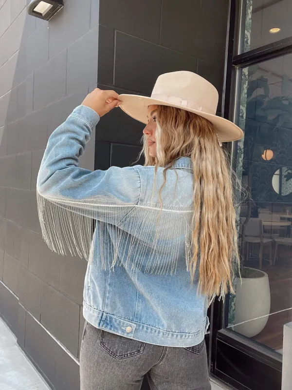 Sparks In The Air Denim Jacket sold by LANE 201