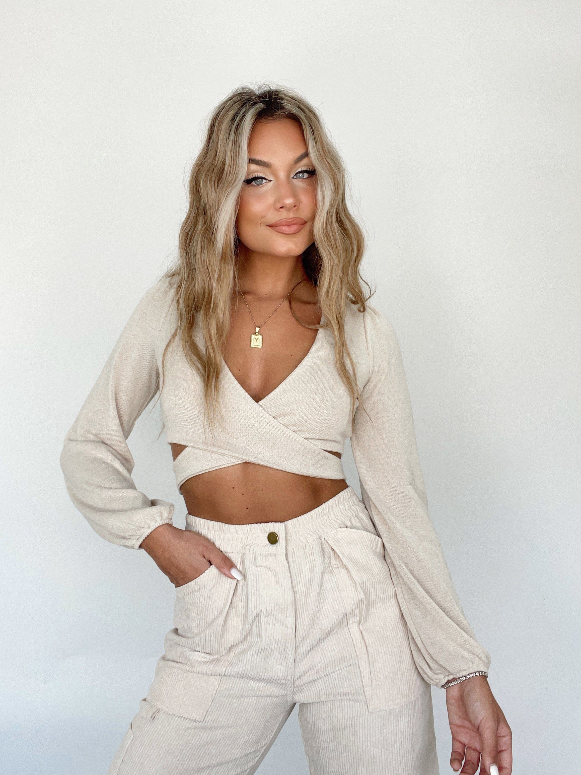 Twist Your Words Crop Top sold by LANE 201 product image thumbnail 4