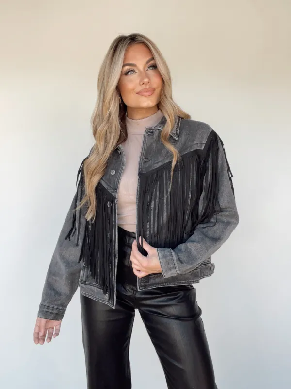 Encore Fringe Jacket made by By Together