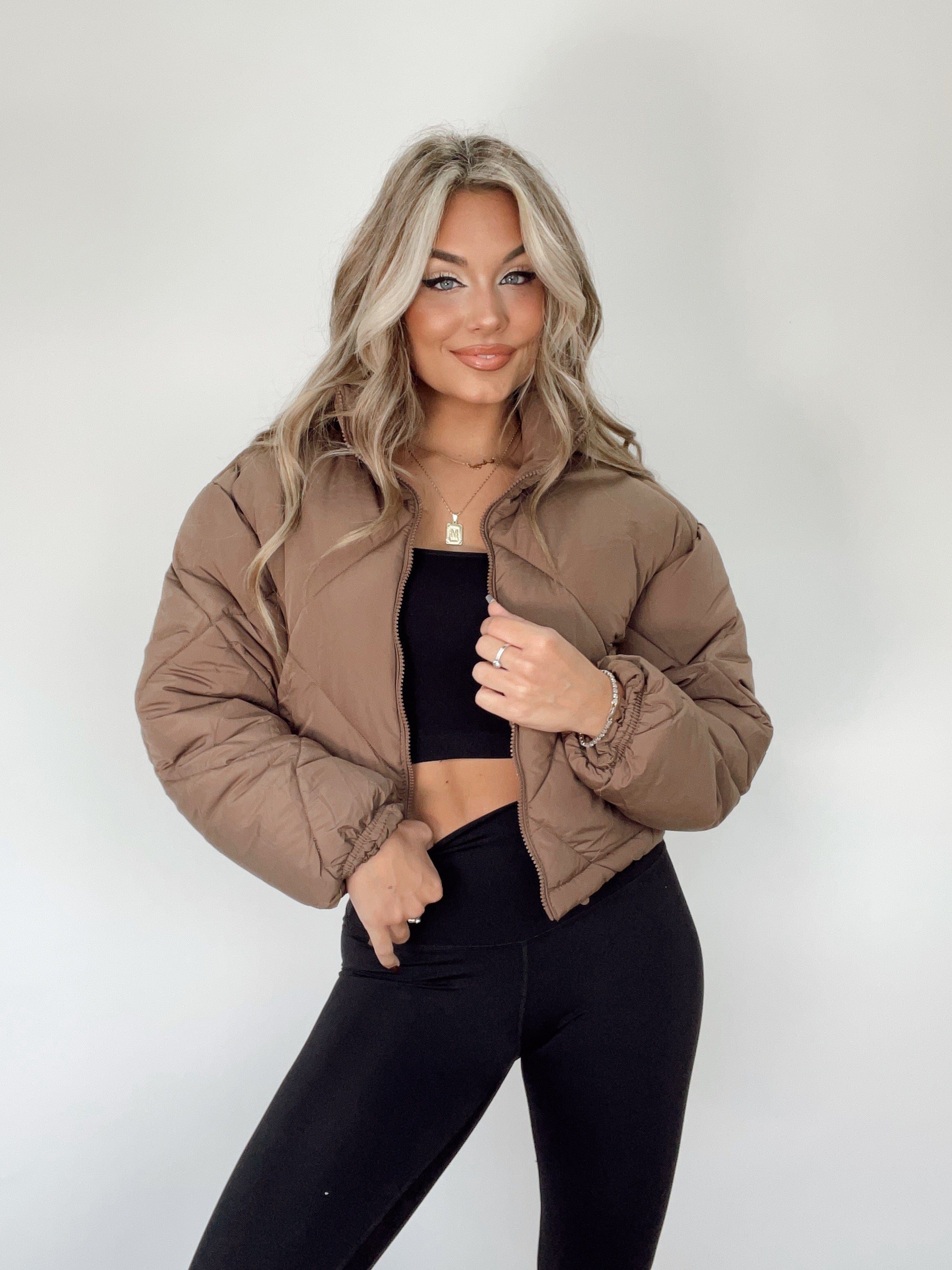 Brown Puffer Coat sold by LANE 201