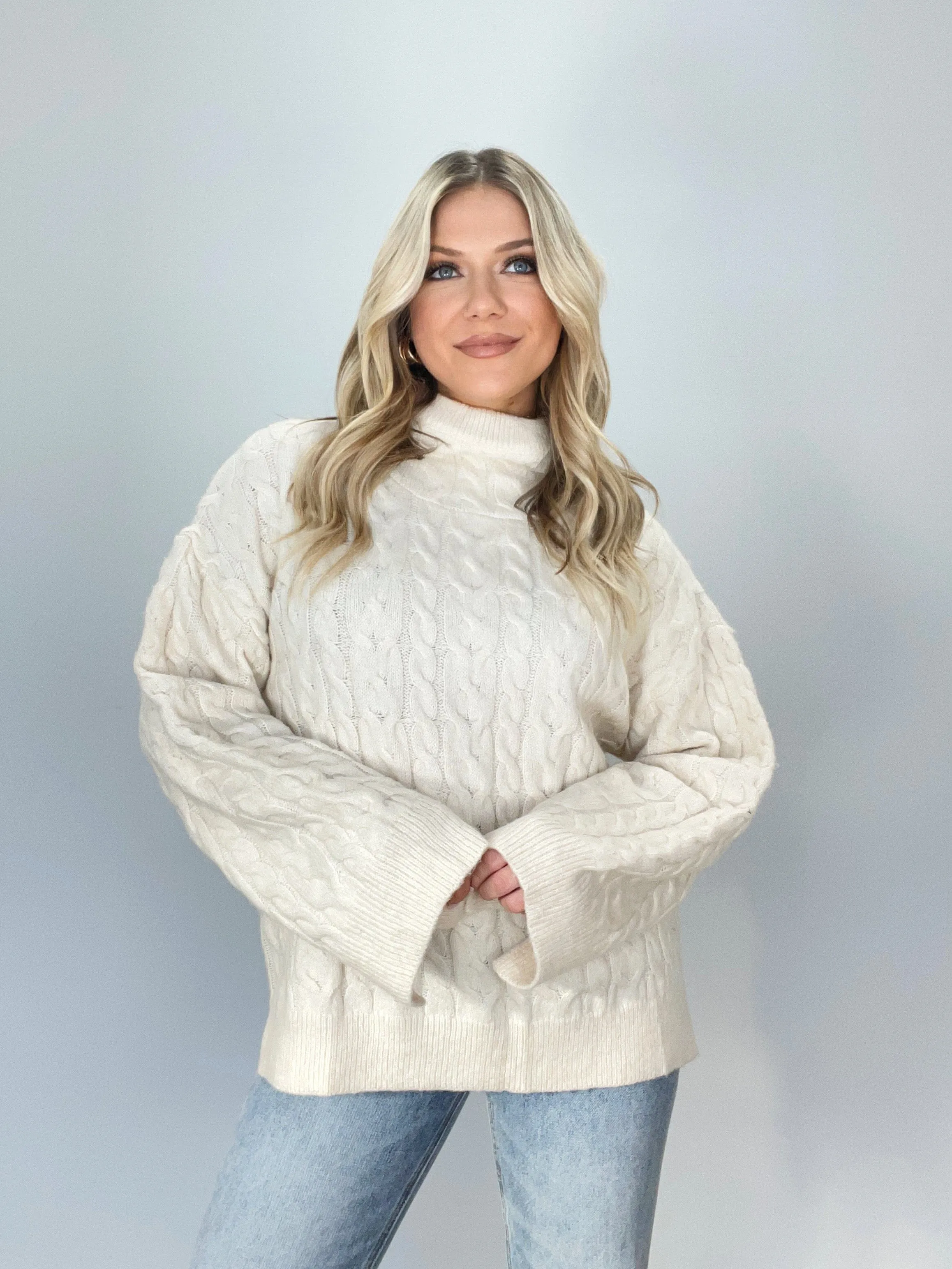 Log Cabin Cable Knit Sweater sold by LANE 201 product image thumbnail 3