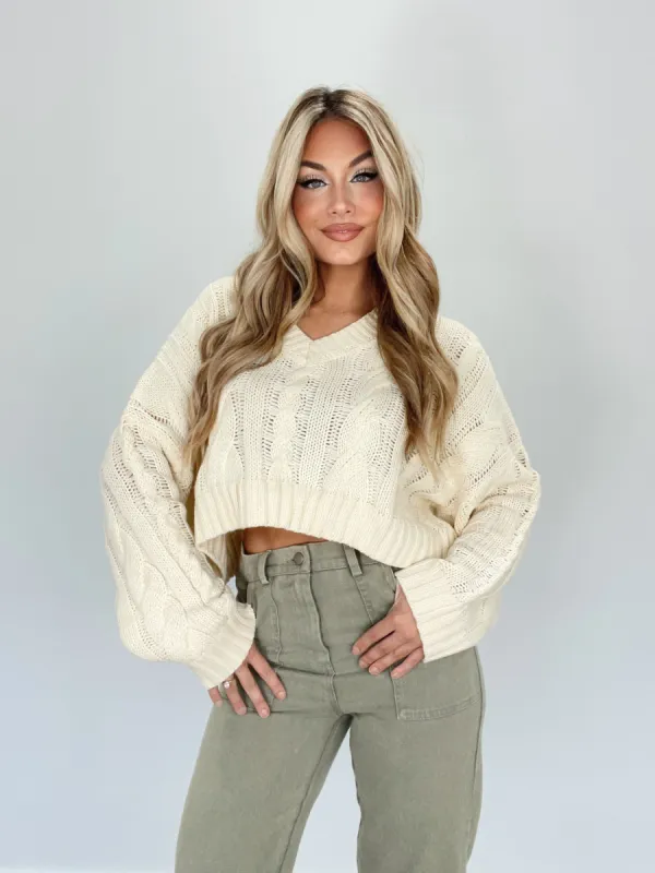 Cozy Whisper Cable Knit Sweater sold by LANE 201