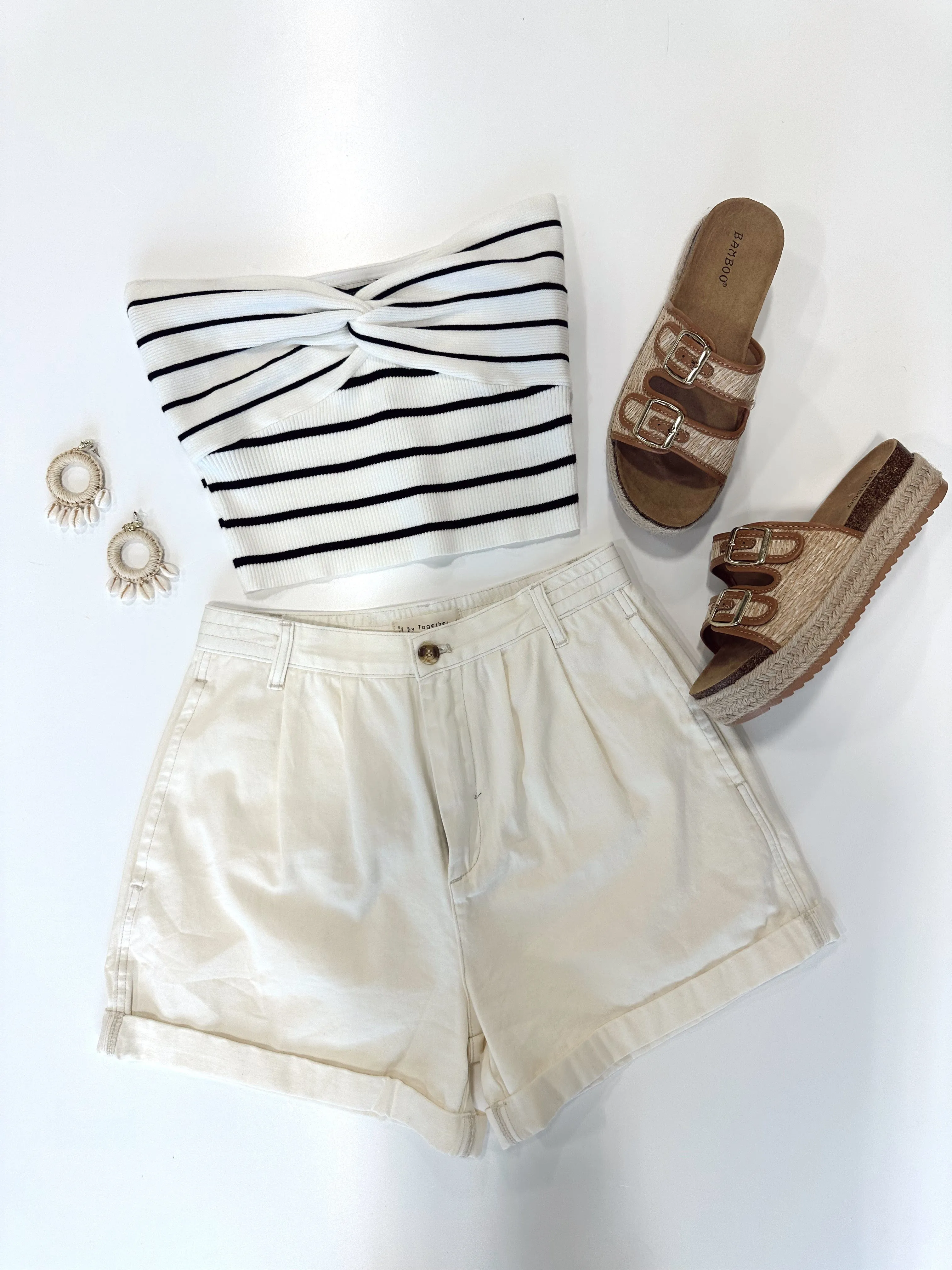 Striped Twist Front Tube Top sold by LANE 201 product image thumbnail 2