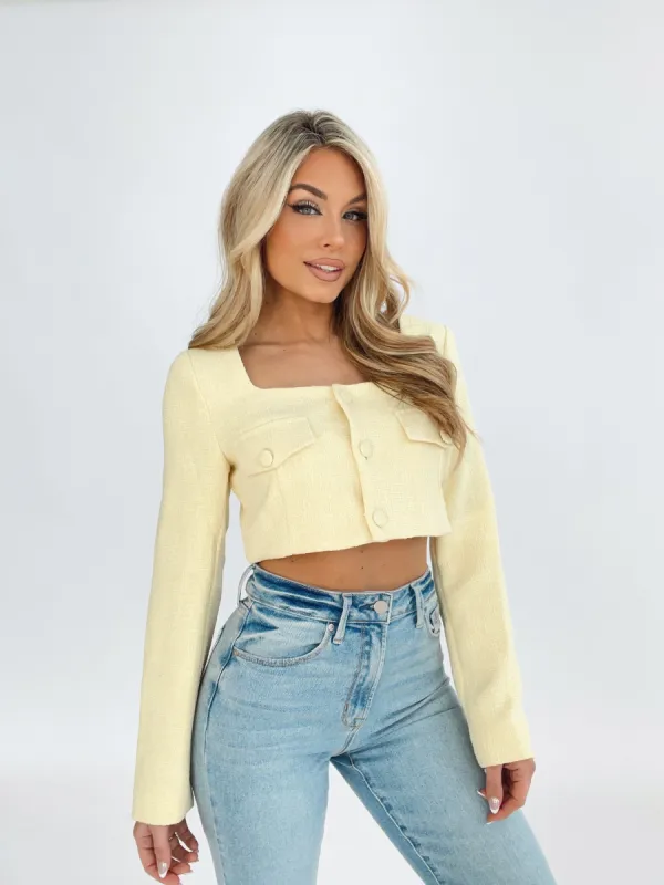 Tweed Bombshell Top sold by LANE 201