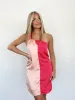 Pink Colorblock Mini Dress sold by LANE 201