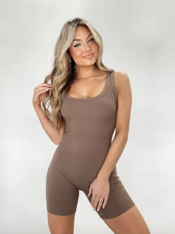 Mocha Onesie Romper sold by LANE 201