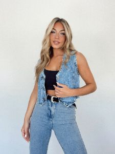 Vintage Denim Vest sold by LANE 201