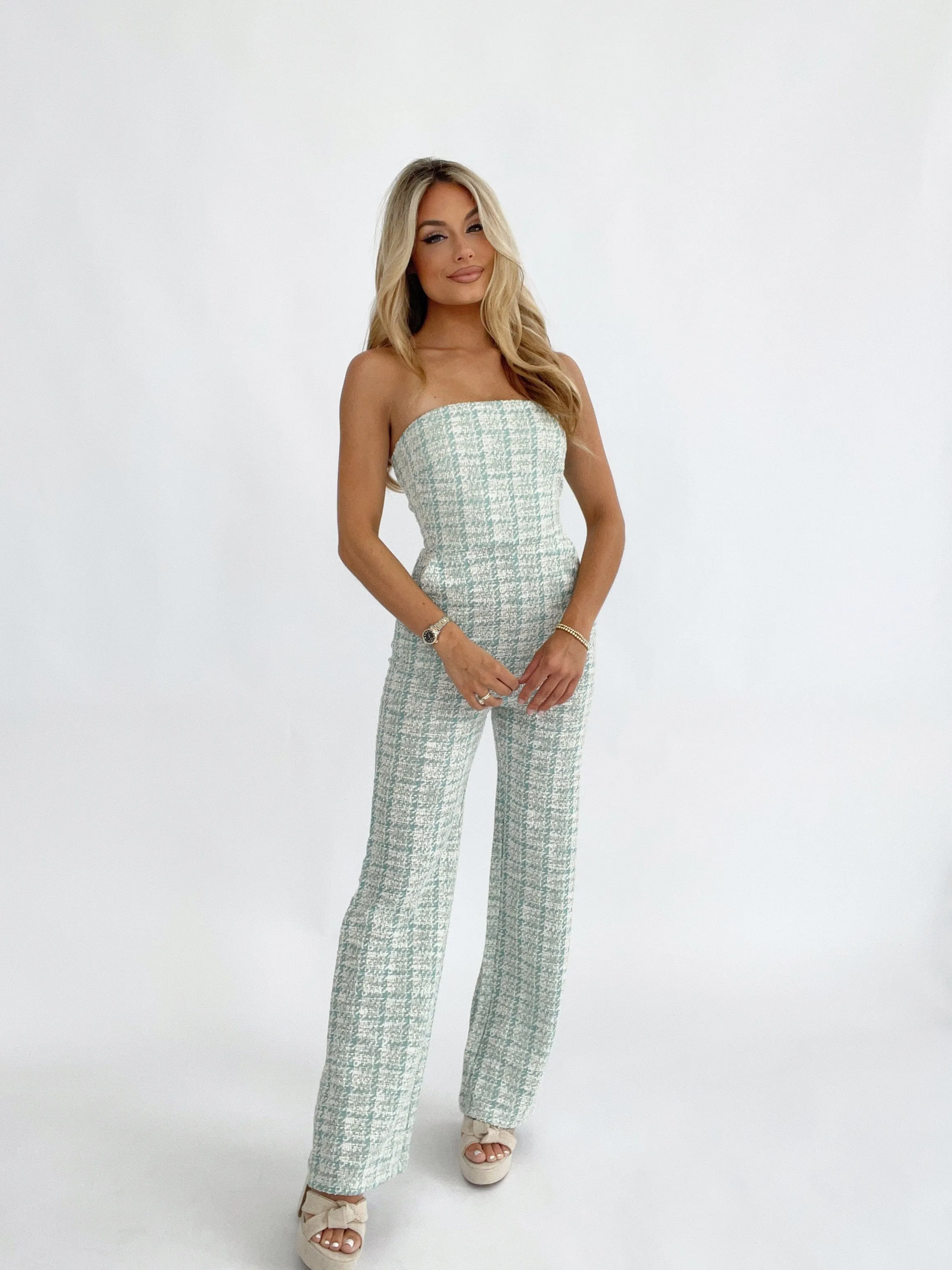 Posh Plaid Jumpsuit sold by LANE 201 product image thumbnail 3