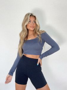 Blue Twisted Together Top sold by LANE 201
