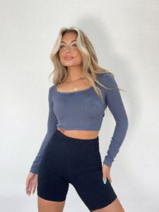 Blue Twisted Together Top sold by LANE 201
