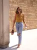 Vintage Wash Cropped Straight Denim sold by LANE 201