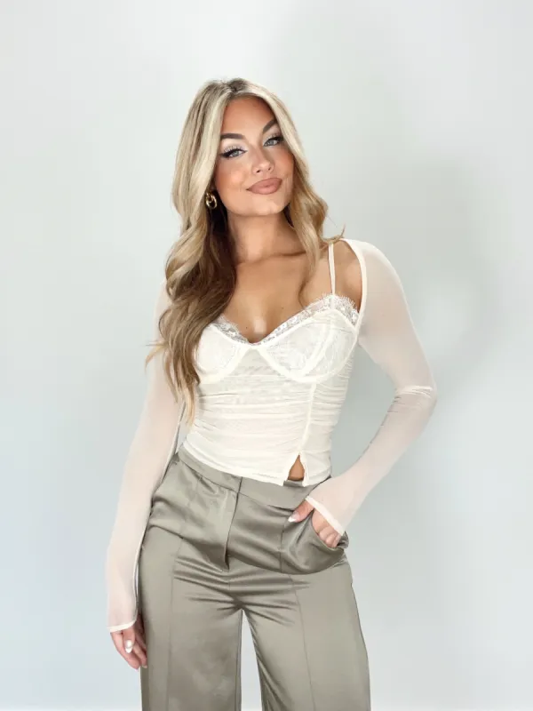 Sheer Elegance Top sold by LANE 201