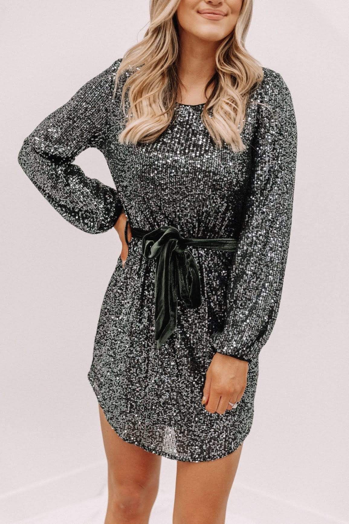 Gunmetal Pop Fizz Clink Dress sold by LANE 201 product image thumbnail 3