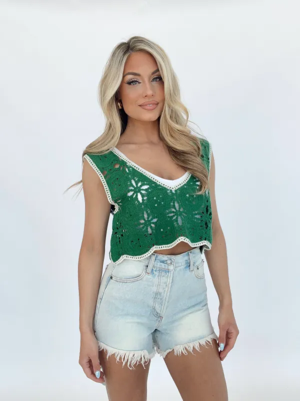 Venice Vibes Crochet Top sold by LANE 201