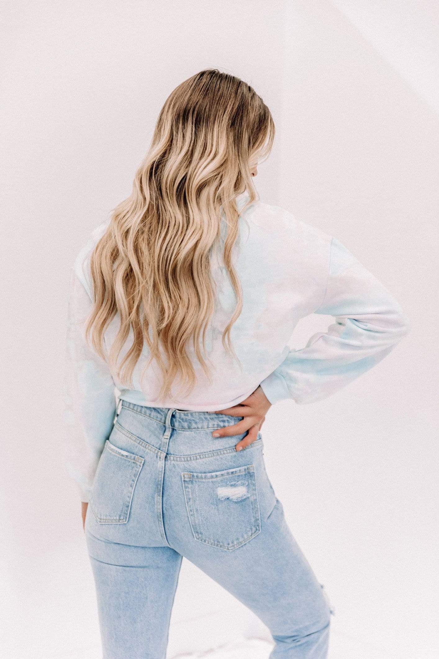 Cropped Tie Dye Sweatshirt sold by LANE 201 product image thumbnail 3