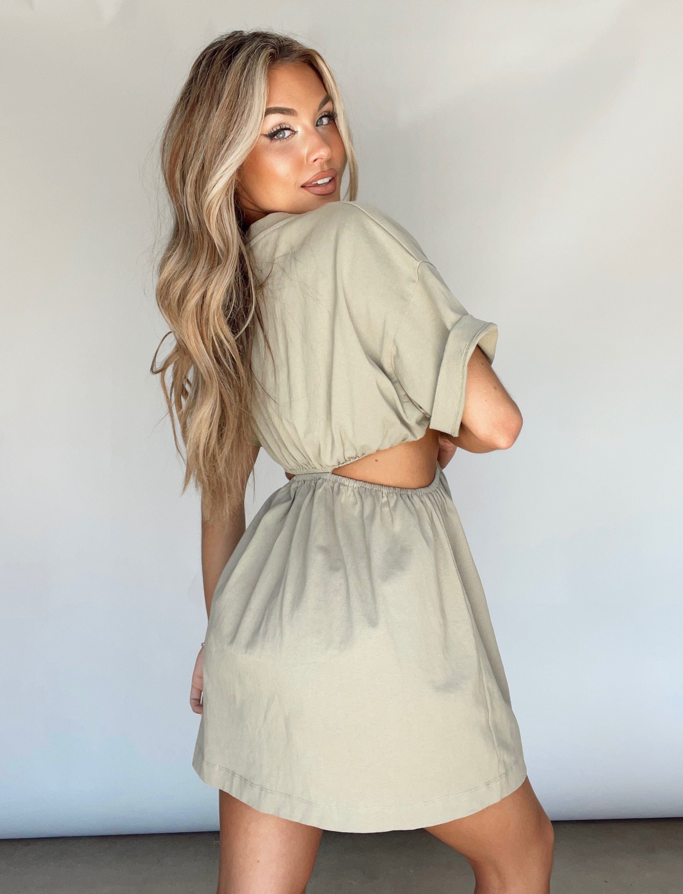 Olive Brunch Break Dress sold by LANE 201 product image thumbnail 4