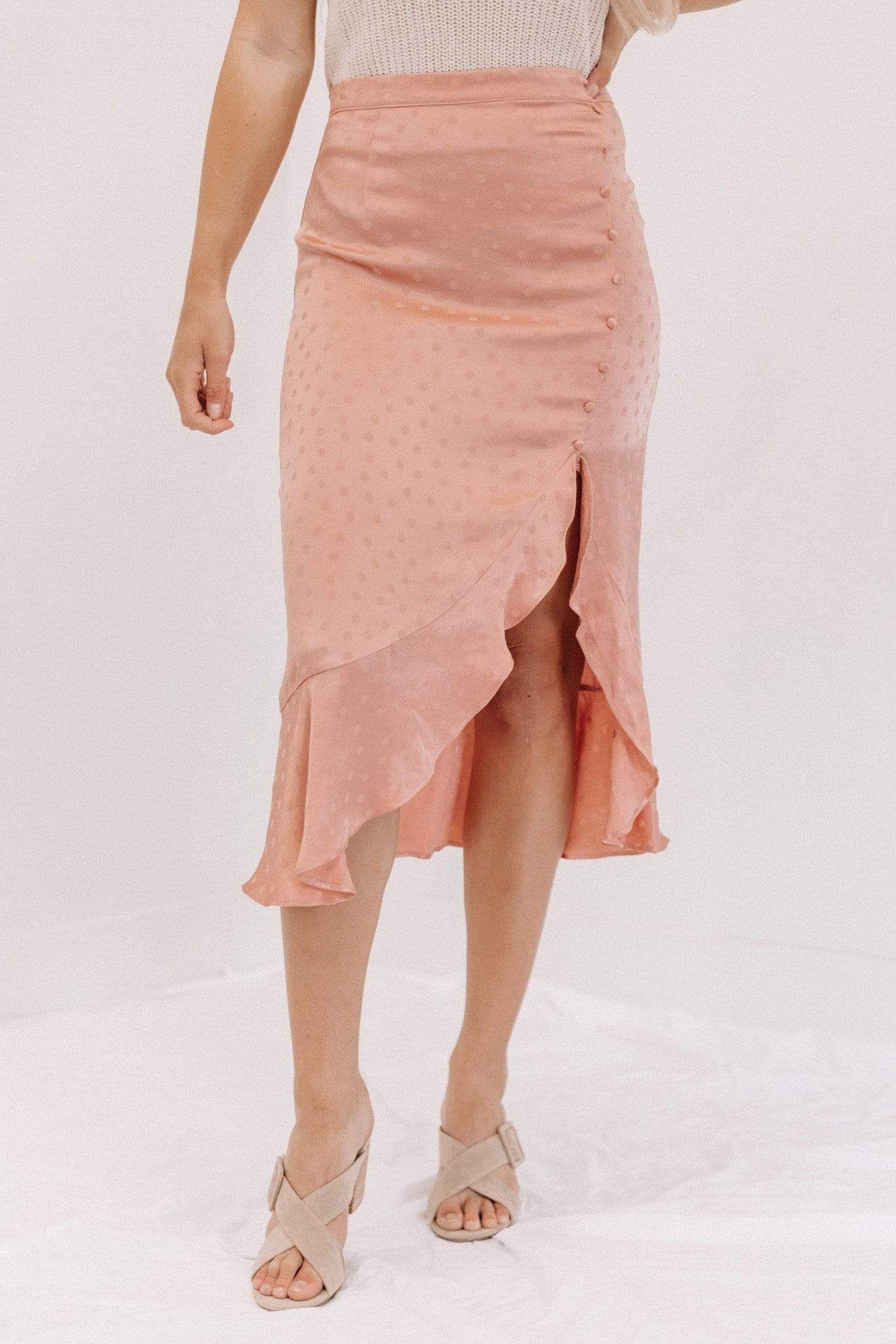 Rose Dotted Midi Skirt sold by LANE 201 product image thumbnail 2