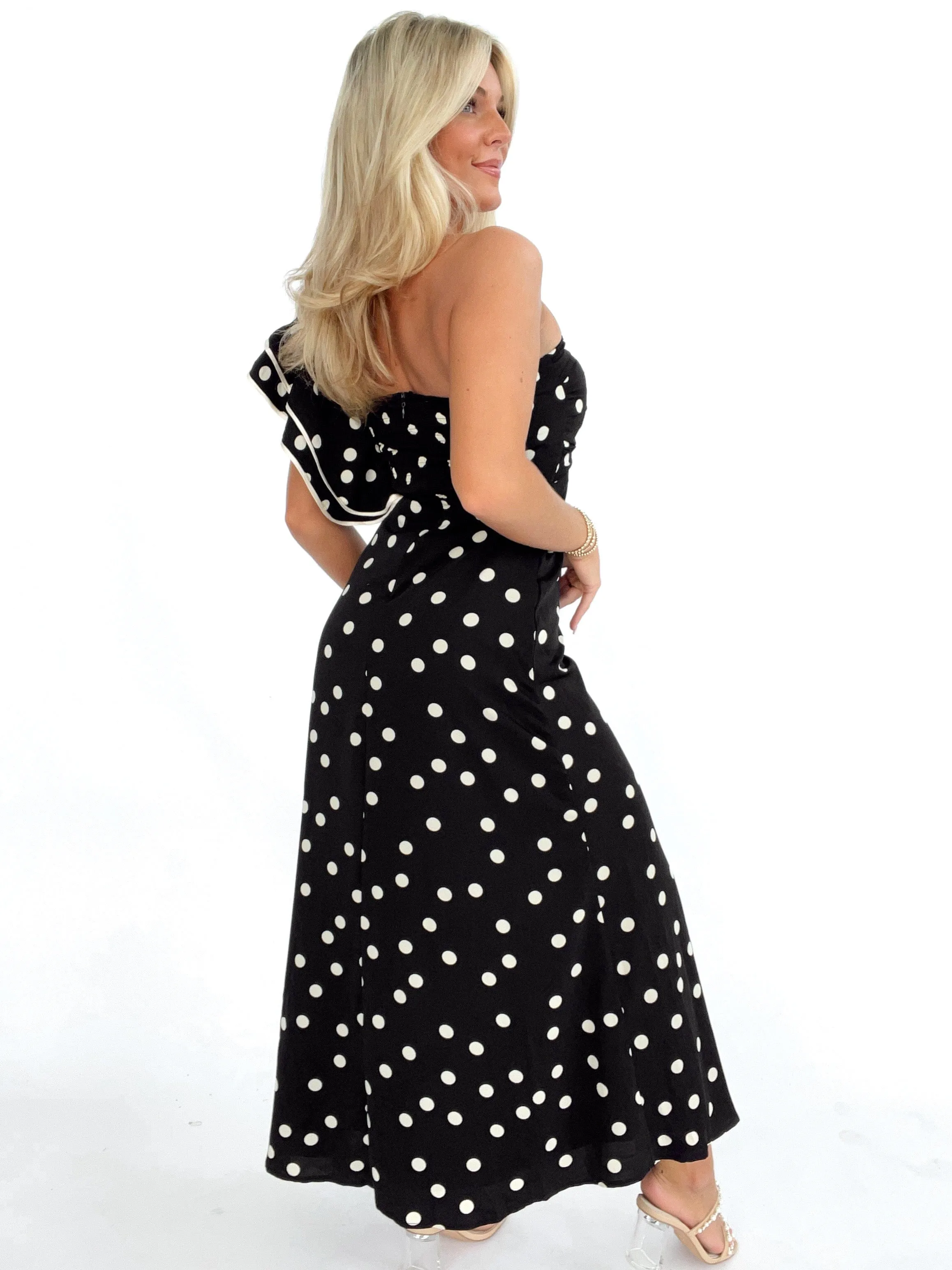 Dotted Moment Maxi Dress sold by LANE 201 product image thumbnail 2