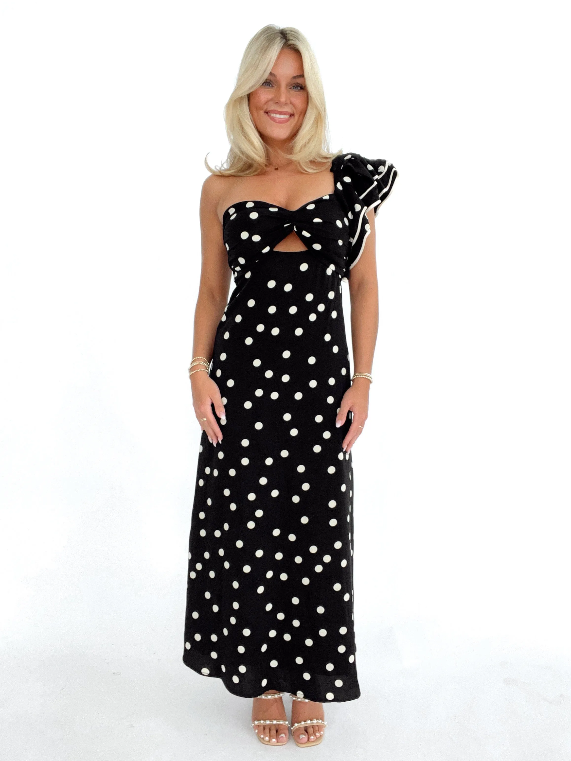 Dotted Moment Maxi Dress sold by LANE 201