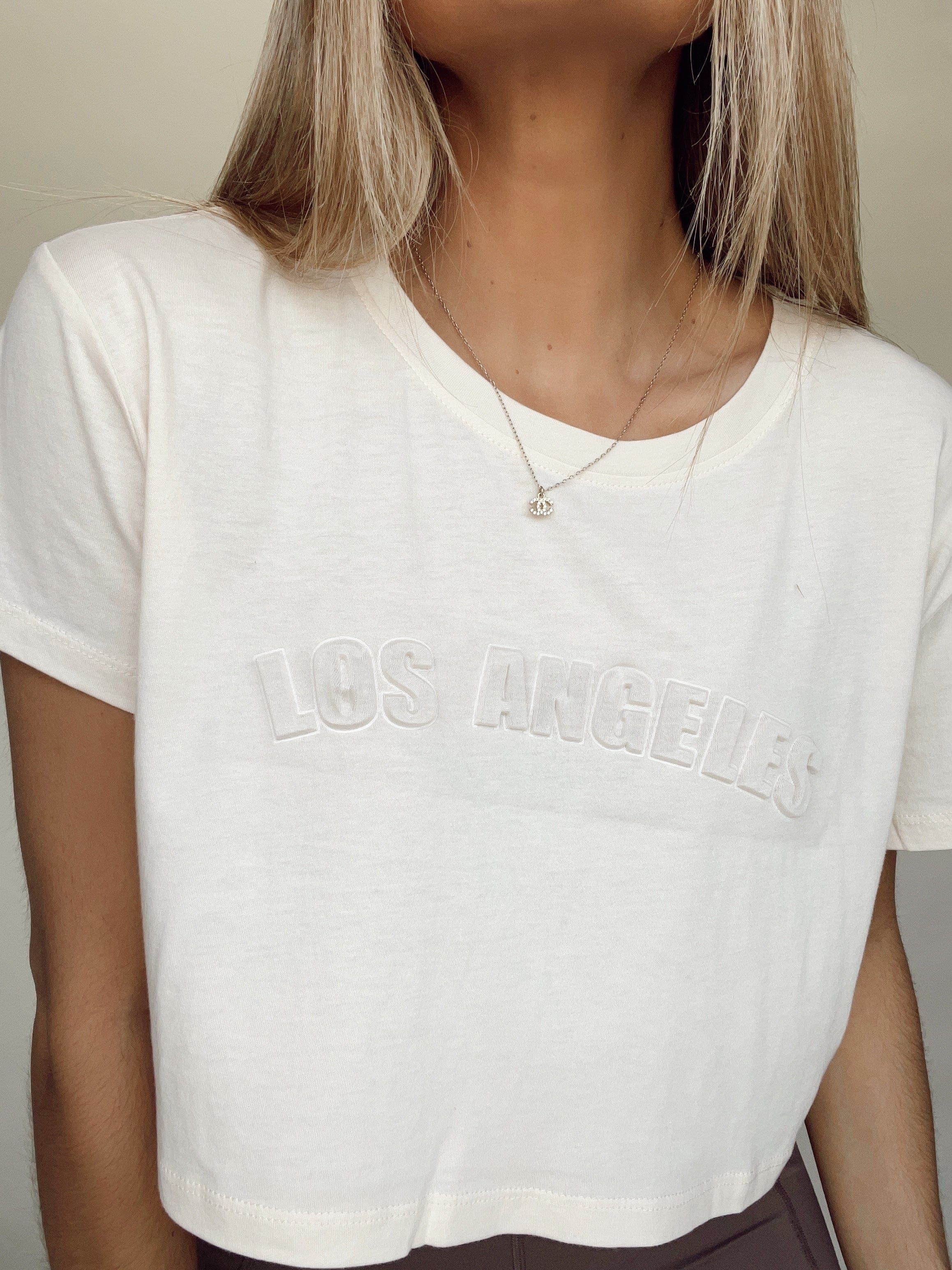 Los Angeles Cropped Graphic Tee sold by LANE 201 product image thumbnail 2