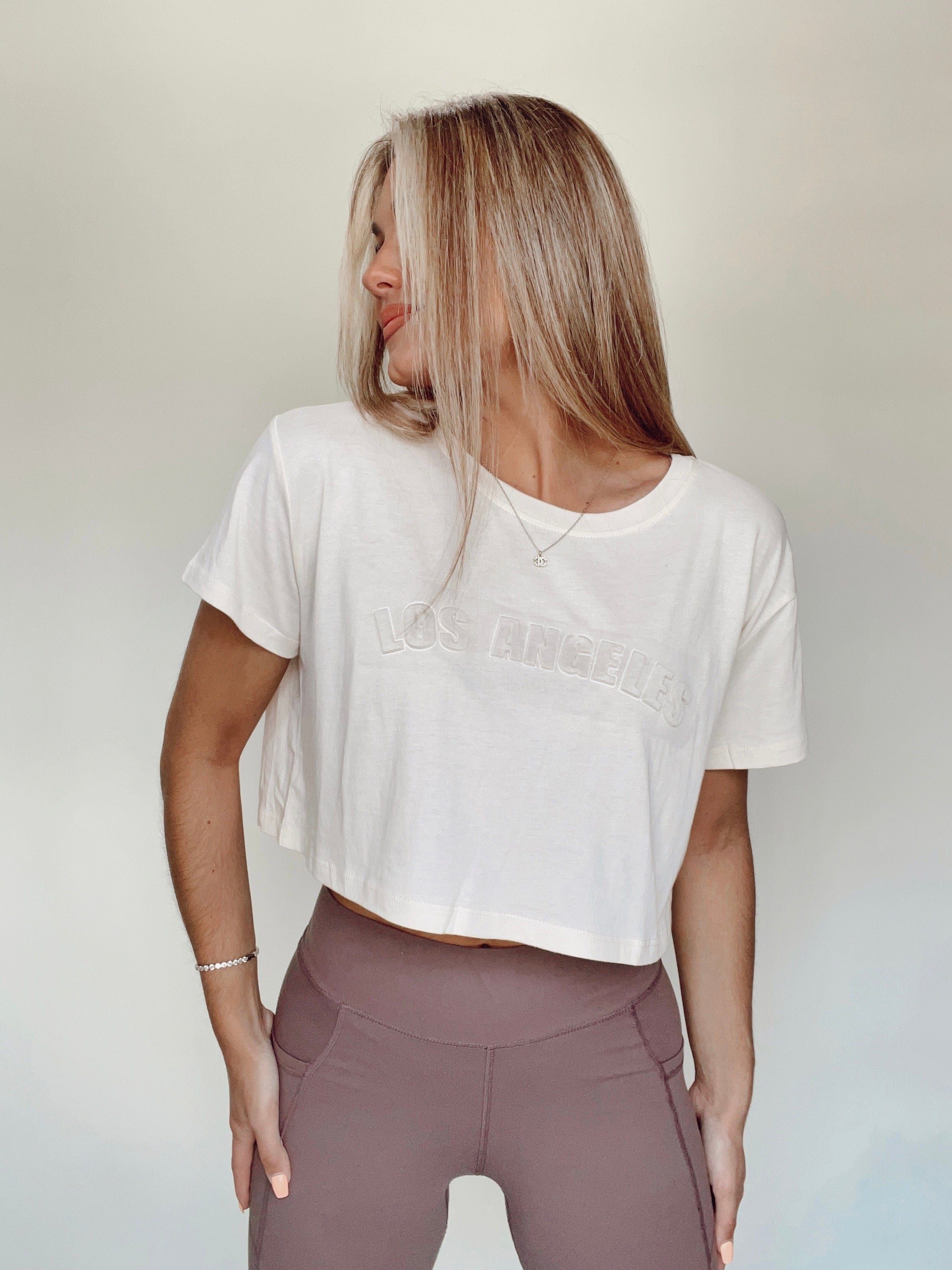 Los Angeles Cropped Graphic Tee sold by LANE 201 product image thumbnail 4